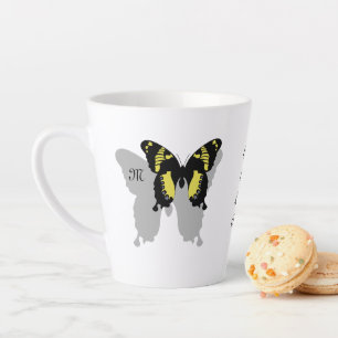 Jamaica Butterfly Shadow Monogram Latte Mug