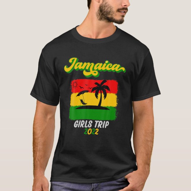 Jamaica Caribbean Family Vacay Girls Couples Trip T-Shirt (Front)