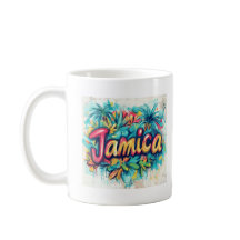 Jamaica| Caribbean Flag Graffiti| coffe