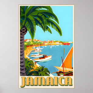 Jamaica Caribbean Tropical Travel Poster Roger