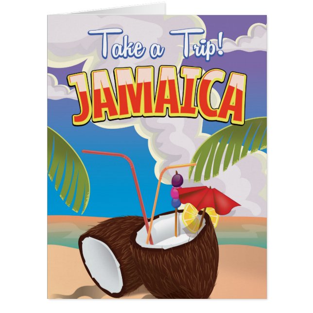 Jamaica Cartoon travel poster (Front)