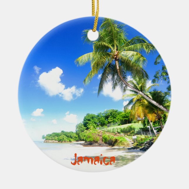 Jamaica Ceramic Tree Decoration (Front)