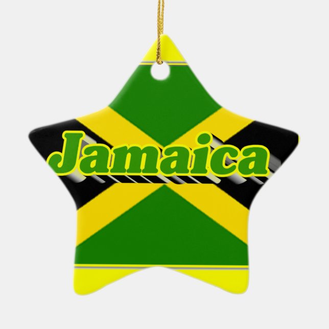 Jamaica Ceramic Tree Decoration (Front)