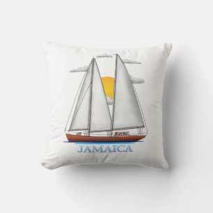 Jamaica Coastal Nautical Sailing Sailor Cushion