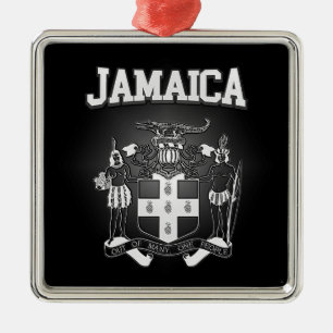 Jamaica Coat of Arms Metal Tree Decoration