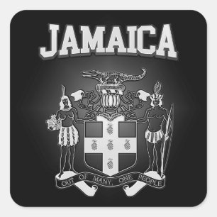 Jamaica Coat of Arms Square Sticker