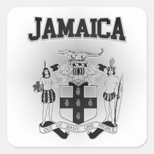 Jamaica Coat of Arms Square Sticker