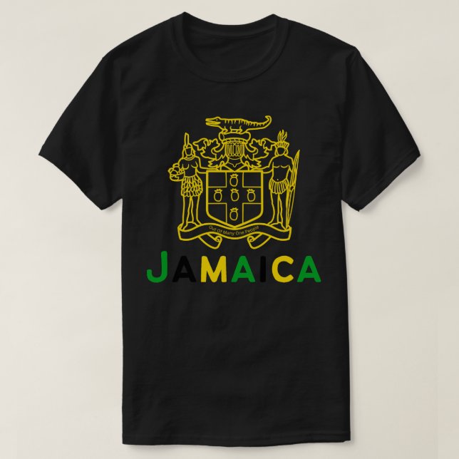 Jamaica Coat Of Arms T-Shirt (Design Front)