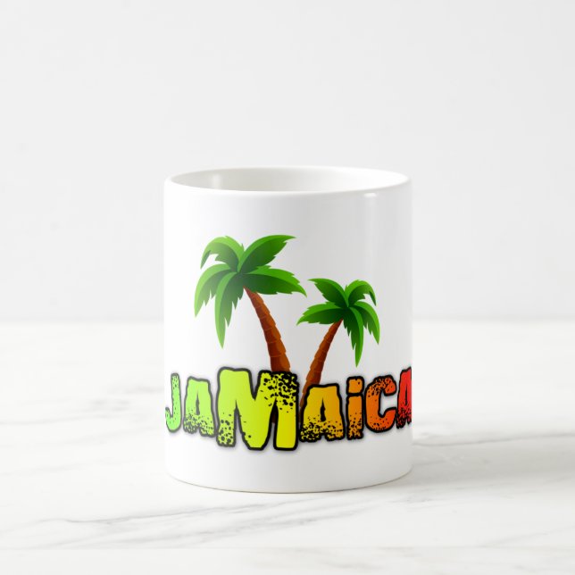 Jamaica coconut trees colourful mug (Center)