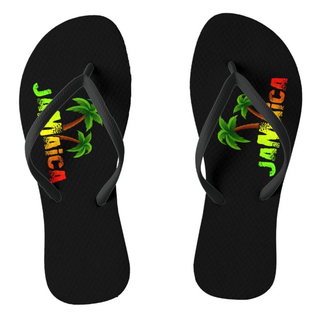 Jamaica coconut trees colourful thongs (Footbed)