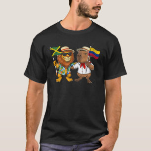 Jamaica Colombia Flag Jamaican Roots Colombian Her T-Shirt