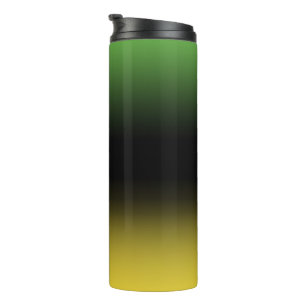 Jamaica Colours Gradient Ombre Green & Gold Thermal Tumbler