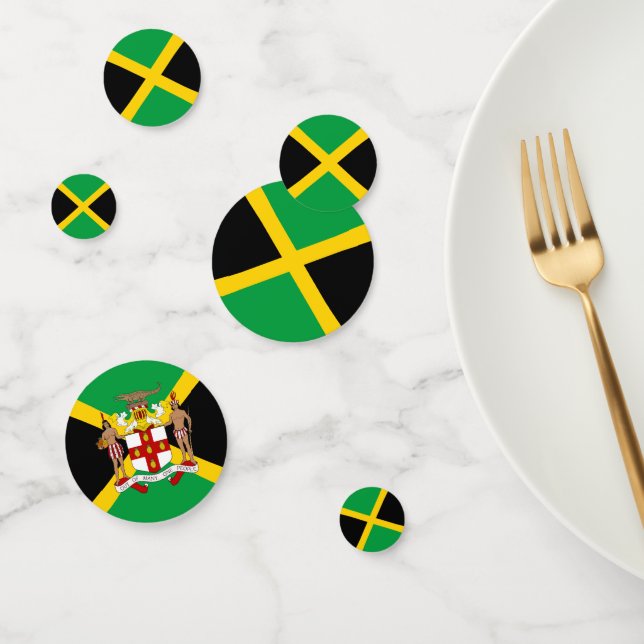 Jamaica Confetti, party, Jamaican Flag Confetti (Group)