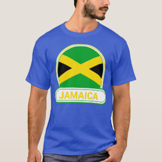 Jamaica Country Badge Jamaica Flag T-Shirt