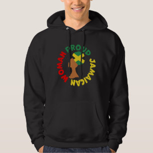 Jamaica Country Flag Roots Proud Jamaican Woman Hoodie