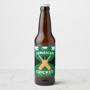 Jamaica Cricket Beer Bottle Label