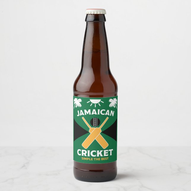 Jamaica Cricket Beer Bottle Label (Front)