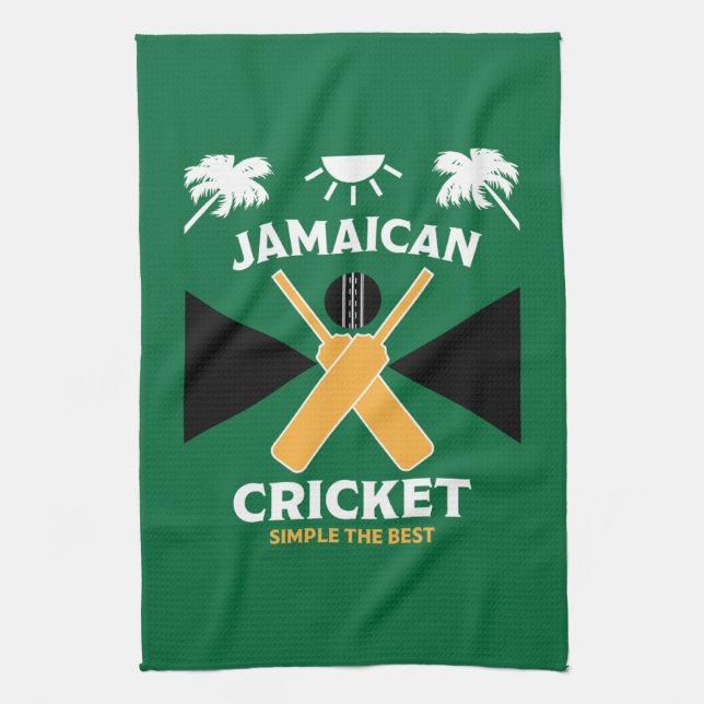 Jamaica Cricket Tea Towel (Vertical)