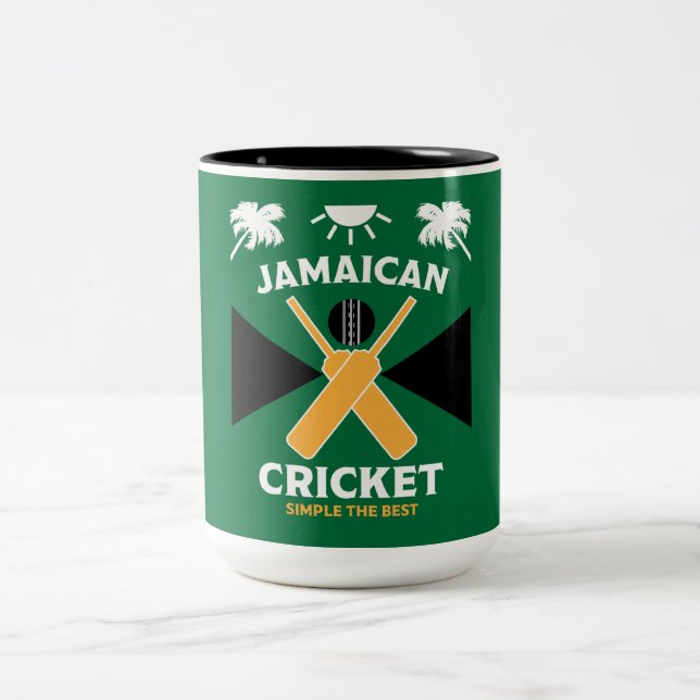 Jamaica Cricket Two-Tone Coffee Mug (Center)