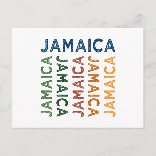 Jamaica Cute Colourful Postcard (Front)