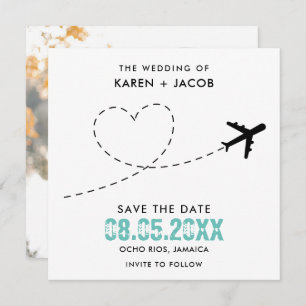 Jamaica Destination Wedding Photo Save the Date