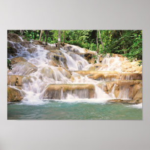 Jamaica Dunn's River Falls closeup Poster