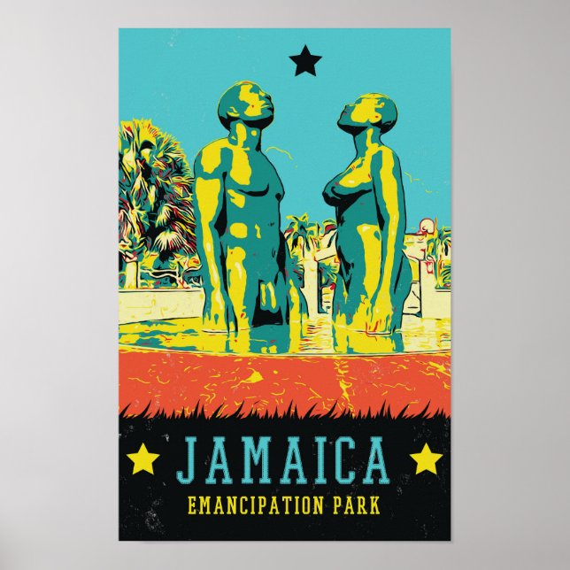 Jamaica, Emancipation Park, Caribbean Postcard Poster (Front)