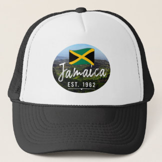 "Jamaica Est. 1962" Blue Mountains With Flag Trucker Hat