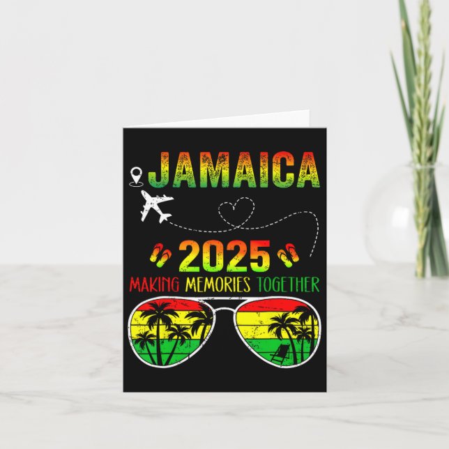Jamaica Family Reunion 2025 Making Memories Vacati Card (Front)