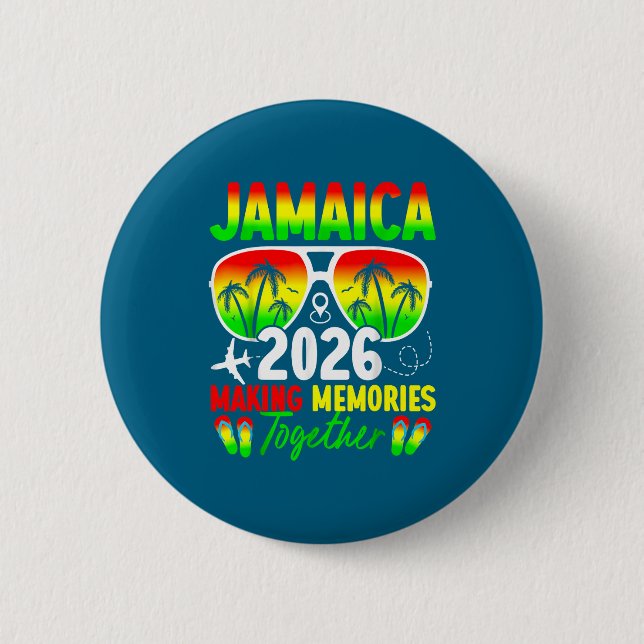 Jamaica Family Reunion 2026 Making Memories Vacati 6 Cm Round Badge (Front)