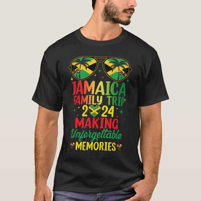Jamaica Family Trip 2024 Making Memories Jamaica V T-Shirt (Front)