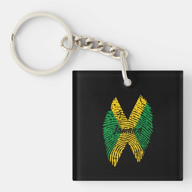 Jamaica Finger print Key Ring (Front)