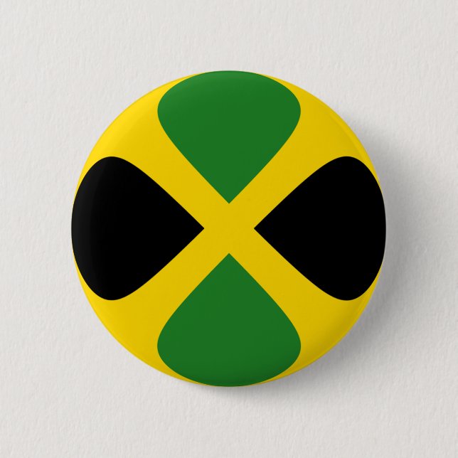 Jamaica Fisheye Flag Button (Front)