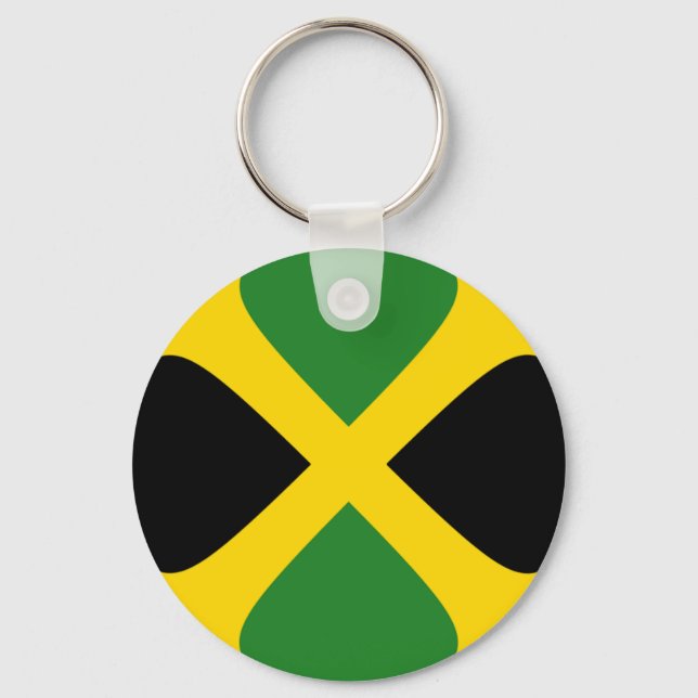 Jamaica Fisheye Flag Keychain (Front)