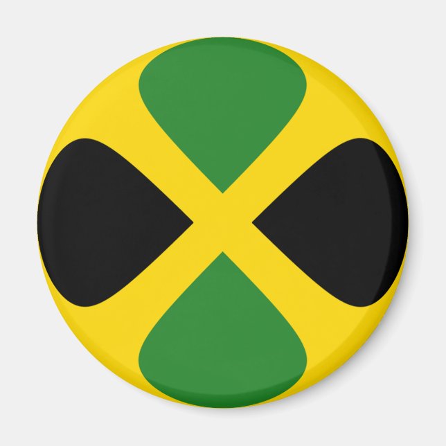 Jamaica Fisheye Flag Magnet (Front)
