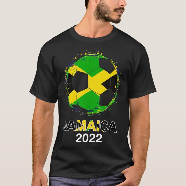 Jamaica Flag 2022 Supporter Jamaican Soccer Team J T-Shirt (Front)