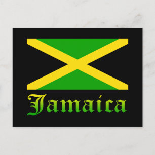 Jamaica Flag, Black, Green and Yellow Postcard