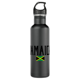 Jamaica Flag Black Text 710 Ml Water Bottle