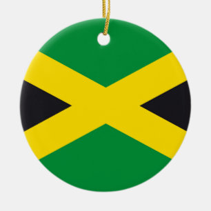 Jamaica flag ceramic ornament