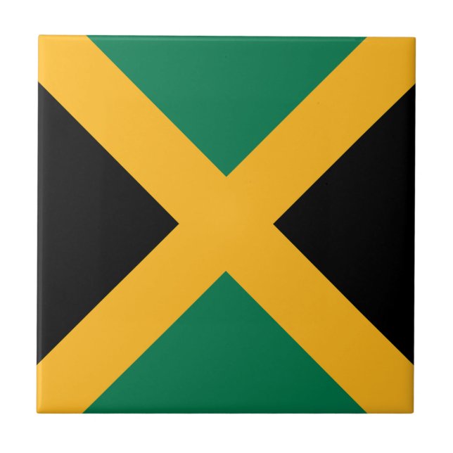 Jamaica Flag Ceramic Tile (Front)