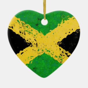 JAMAICA FLAG CERAMIC TREE DECORATION