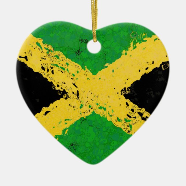 JAMAICA FLAG CERAMIC TREE DECORATION (Front)