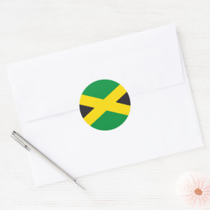Jamaica flag classic round sticker