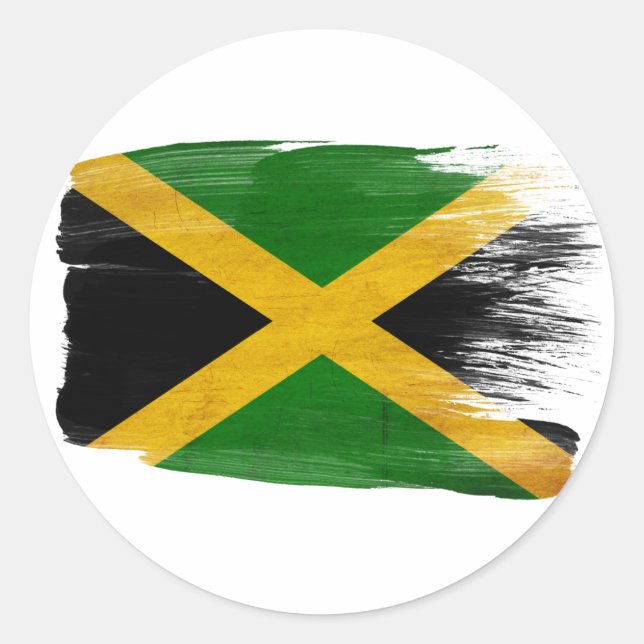 Jamaica Flag Classic Round Sticker (Front)