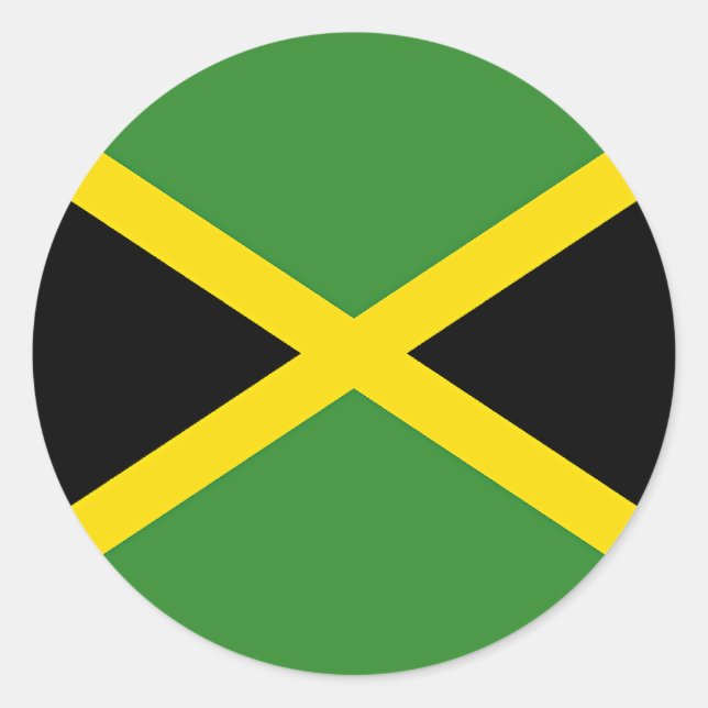 Jamaica flag classic round sticker (Front)