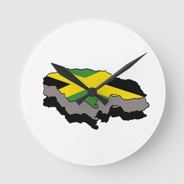 Jamaica Flag Clock (Front)