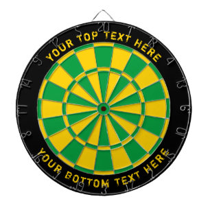 Jamaica Flag Colours Dartboard with Custom Text