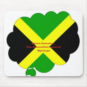 Jamaica Flag Colours Mouse Pad