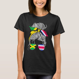 Jamaica Flag Costa Rica Grown Women Girl Country T-Shirt
