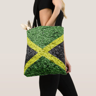 Jamaica Flag Distressed Tote Bag